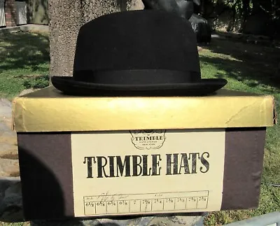 Minty Trimble Exclusive Vintage 1940-50's Floating Fit Felt Fedora Hat With Box • $23.13