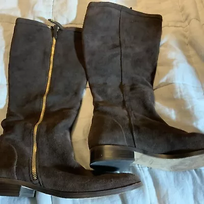 J Crew Size 9 Extended Calf Brown Suede Boots • $30