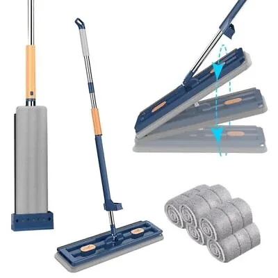 Upgrade Style Large Flat Mop 360°Rotating Magic Self Wringing Mop W/ 6PCS Rags • $23.97