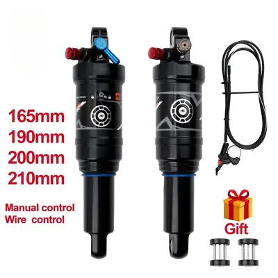 Soft Tail Mountain Bike Rear Air Shock Absorber Lockable Rebound 165 190/200mm • $101