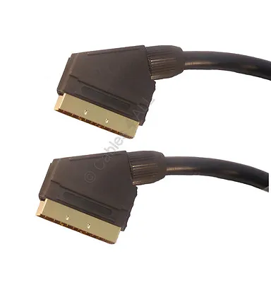 Quality 10m Scart Cable Fully Screened Scart Lead All 21 Pins Connected 32.80ft • £12.66