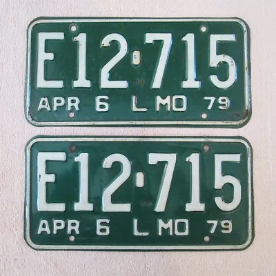 1979 Missouri Truck License Plate PAIR YOM Plates For Historic Vehicle E12-715 • $29.99