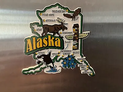 Alaska Jumbo State Map Fridge Magnet • $7.99