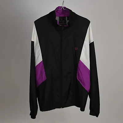 Vintage USA Olympics Purple Black & White Zip Up Track Jacket Medium • £6