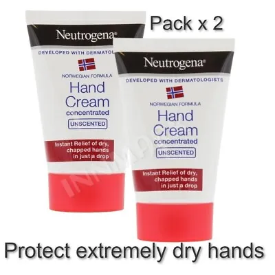 Neutrongena Norwegian Formula Concentrated Hand Cream Unscented Pack 2 X 50 Ml • $11.64