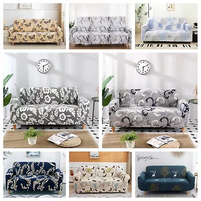 High Stretch Floral Sofa Couch Cover Lounge Seat Slipcovers 1/2/3/4 Seater Decor • $9