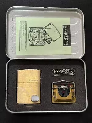 Zippo EXPLORER OUTDOOR GOLD Explorer Gold Vintage 1993 Jacket Outdoor Dedicate • $368.74