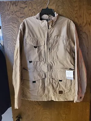 Eddie Bauer Adventurer Ripstop Jacket Water Reppelent Mens Large Tan New! • $29.99