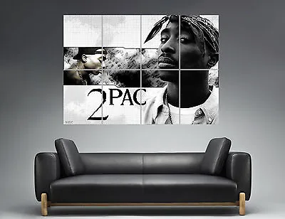 2PAC Tupac Legend Rapper Hip Hop Wall Art Poster Great Format A0 Wide Print • $41.69