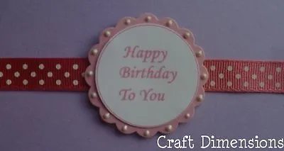 Scalloped Circle Mixed Birthday Word Sentiments For Card Toppers • £3.50