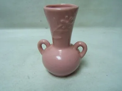 Pink Handled Vase Embossed Daisy 4.75  Morton Pottery? • $17.99