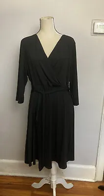 B Slim NY Collection Black Dress 2x Built In Shape Wear • $15