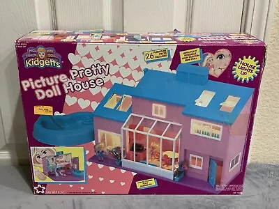 New Vintage 1994 Meritus Kidgetts Picture Pretty Doll House Lighted & Furniture • $249.99