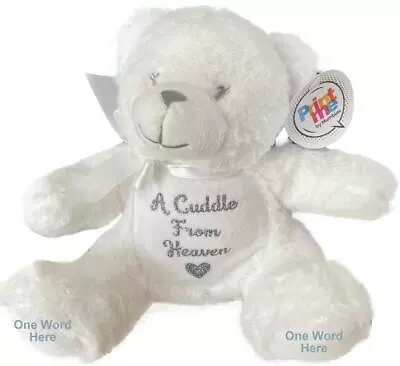 Personalised Memorial Teddy Bear Funeral Baby Loss Grieving Heaven Sent Gift • £15