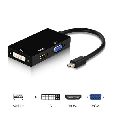 Thunderbolt Mini Display Port DP To HDMI DVI VGA Adapter For Macbook Pro Air 4K • $5.99