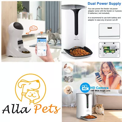 Alla Dog Feeder Cat Feeder Smart Automatic Pet Feeder Programmable Remote Wifi • $59.48