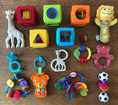 Bundle Baby First Toys Tethers Rattles Sensory Development Toys • £9.99
