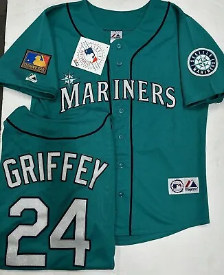 Ken Griffey Jr Seattle Mariners 1994 Teal Green Throwback  Jersey  Majestic New • $124.99