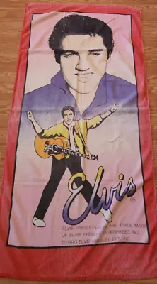 Vintage ELVIS Beach Towel Rock And Roll Guitar • $5.99