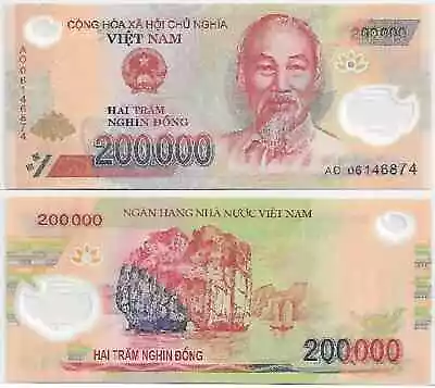 Vietnam Dong 1 Million (5 X 200000) USA Seller - Uncirculated - COA • $76