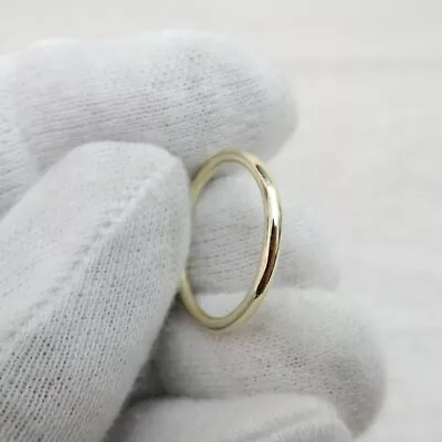 Round Profile Solid 9ct Yellow Gold Wedding Band Ring Custom Handcrafted (9k 375 • $262