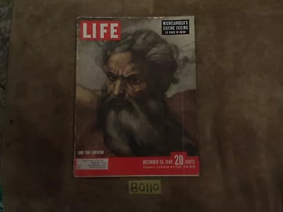 Life Magazine / December 26 1949 / Michelangelo's Sistene Ceiling / The Creator • $4.98