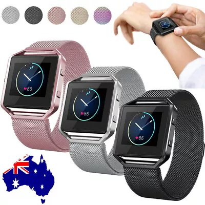 Milanese Magnetic Wrist Band Strap + Metal Frame Replacement For Fitbit Blaze AU • $14.95