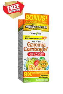 $25.89 • Buy Pure Xen 100% Pure Garcinia Cambogia+ Lose Weight ** 120 Veggie Caplets **