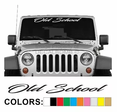 Old School Script Windshield Decal Sticker UTV Turbo Truck Lift Mud Car Diesel • $8.99