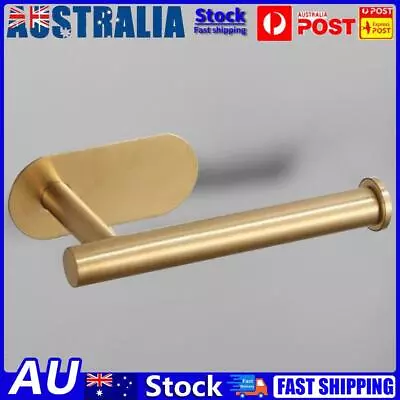 Toilet Paper Holder Wall Mounted Paper Roll Storage Hanger For Bathroom (Gold) • $10.59