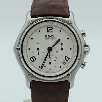 EBEL Le Modulor Chrono Automatic Men's Watch Steel 9137240 Wrist Top Quality • £1631.05