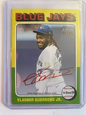 Vladimir Guerrero Jr Topps Heritage Auto 17/75 Error Card • $76