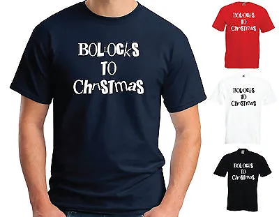 £12.55 • Buy Bollocks To Christmas - Funny Rude Joke T-shirt Bah Humbug Secret Santa Punk