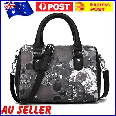 $26.62 • Buy Retro Women Skull Printing Shoulder Messenger Bag PU Leather Top-handle Handbags