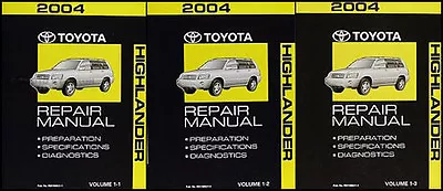 2004 Toyota Highlander Shop Manual Volume 1 NEW Original Repair Service Book One • $49