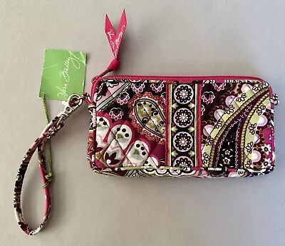New VERA BRADLEY Very Berry Paisley Wallet Wristlet Bag W Strap FREE SHIPPING • $19.95