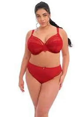 Elomi Priya Underwire Plunge Bra EL4550 UK Sizes E-H Haute Red New W/tags $69 • $34.39