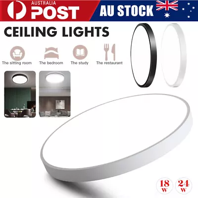 LED Ceiling Down Light Round 16W~56W Ultra-THIN 4CM Oyster Lamp Modern Cool/Warm • $19.36