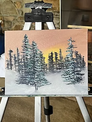 Original Hand Painted Oil Paint Canvas Snow Mountain Hand Painting • $80