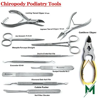 Professional Podiatry Kit Chiropody Ingrown Nail Clipper Manicure Pedicure Tools • $197.90