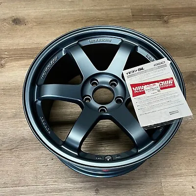 Volk Racing TE37SL 18x10.5 +15 5x114.3 Matte Blue Gunmetal (Set Of 4) WVDAC15EPM • $3696