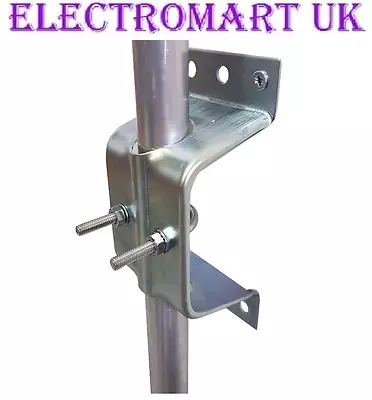 £6.90 • Buy Caravan Fascia Tv Aerial Mast Pole Wall Fixing Bracket U Bolt Clamp For 1  Pole