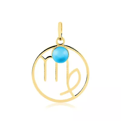 Virgo Zodiac Sign 14k Solid Gold Medal Pendant For Necklace For Women And Men • $69