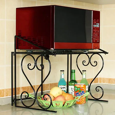 Metal Shelf Microwave Oven Rack Kitchen Organizer Counter Cabinet Storage Sturdy • $29.99