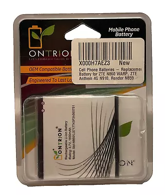 Ontrion 1600mAh 3.7V Li-Ion Replacement Battery For ZTE N860 WARP ZTE Anthem 4G • $8.99