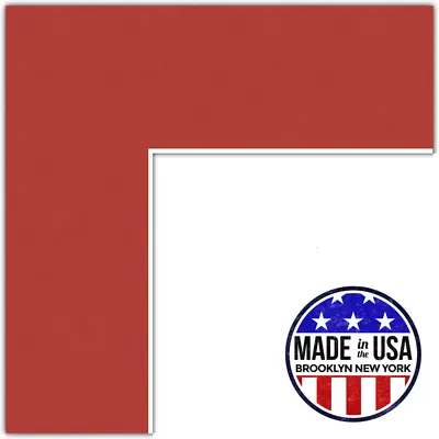 ArtToFrames Custom Deep Red Picture Photo Frame Mat Matting Board • $29.25