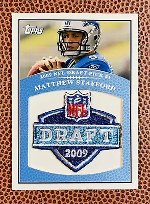 Matthew Stafford Topps 2009 NFL Draft Pick Patch Rookie Card #RR-MS • $19.99