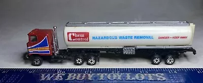 Vintage DieCast Semi Truck Chemical Waste 18 Wheeler COE Rig - Red - Zee Toys • $9.95