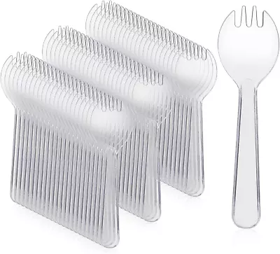 Small Disposable Spork 100PCS Individually Wrapped Forks Mini Spoons Plastic Spo • $25.99
