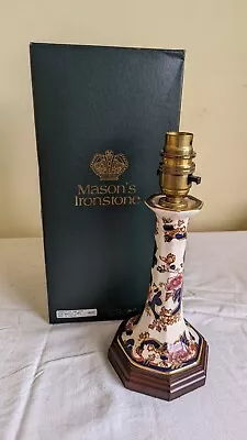 Mason's Ironstone Blue Mandalay Candlestick Lamp Beautiful Piece With Original  • £25